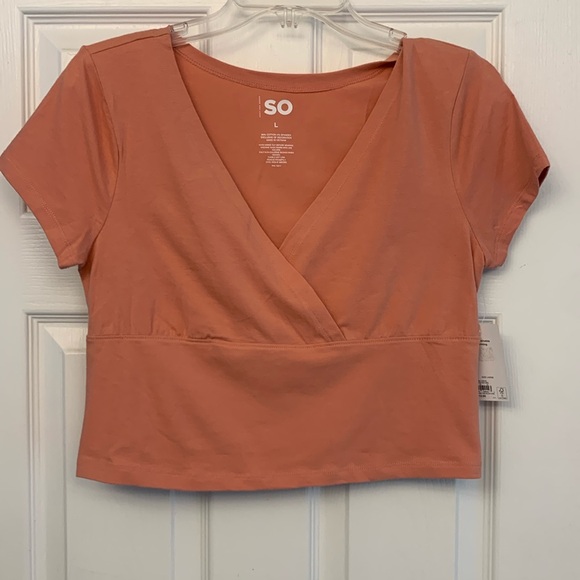 Kohls SO  Cropped Blush Crème Tee - Picture 1 of 5
